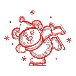 Redwork Cute Teddy Bear 09(Lg)