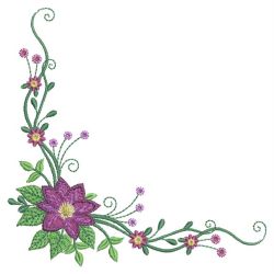Colorful Flower Corners(Sm) machine embroidery designs