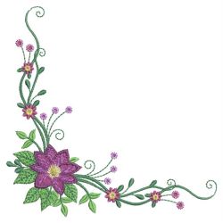 Colorful Flower Corners(Lg) machine embroidery designs