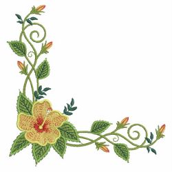 Colorful Flower Corners 04(Lg) machine embroidery designs