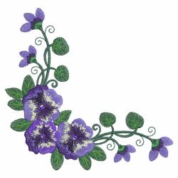 Colorful Flower Corners 07(Lg) machine embroidery designs