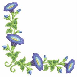 Colorful Flower Corners 09(Sm) machine embroidery designs