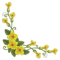 Colorful Flower Corners 10(Sm) machine embroidery designs