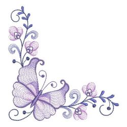 Rippled Butterfly Corners(Lg) machine embroidery designs