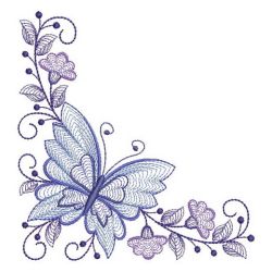 Rippled Butterfly Corners 06(Lg) machine embroidery designs