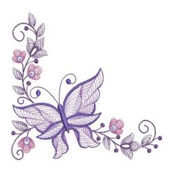 Rippled Butterfly Corners 07(Lg) machine embroidery designs