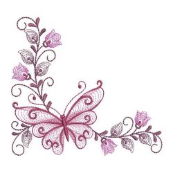 Rippled Butterfly Corners 08(Lg) machine embroidery designs