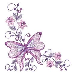 Rippled Butterfly Corners 09(Sm) machine embroidery designs