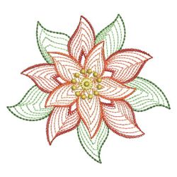 Rippled Poinsettia 02(Lg) machine embroidery designs
