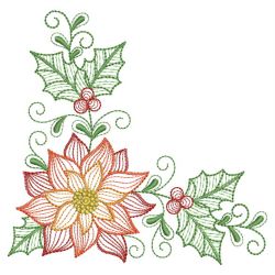 Rippled Poinsettia 04(Md) machine embroidery designs