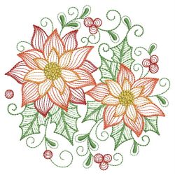 Rippled Poinsettia 06(Md) machine embroidery designs