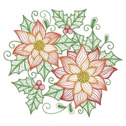 Rippled Poinsettia 09(Md) machine embroidery designs