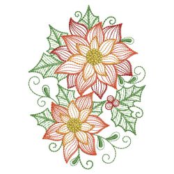 Rippled Poinsettia 10(Md) machine embroidery designs
