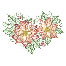 Rippled Poinsettia 12(Lg) machine embroidery designs
