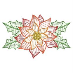 Rippled Poinsettia 13(Md) machine embroidery designs