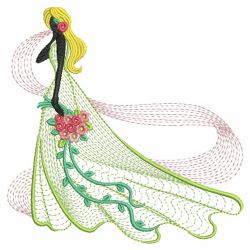 Rippled Wedding Girls 03(Lg) machine embroidery designs