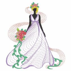 Rippled Wedding Girls 05(Lg) machine embroidery designs