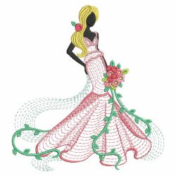 Rippled Wedding Girls 07(Sm) machine embroidery designs