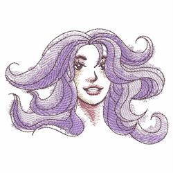 Watercolor Lady 03(Lg) machine embroidery designs