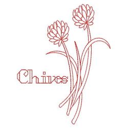 Redwork Kitchen Herbs(Sm) machine embroidery designs