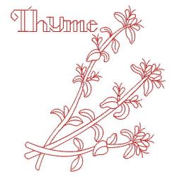 Redwork Kitchen Herbs 03(Sm) machine embroidery designs