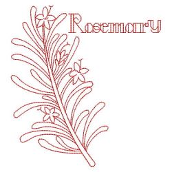 Redwork Kitchen Herbs 04(Sm) machine embroidery designs