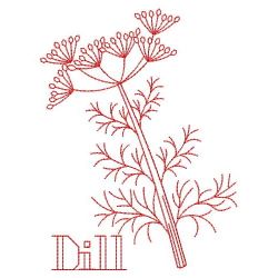 Redwork Kitchen Herbs 06(Lg) machine embroidery designs