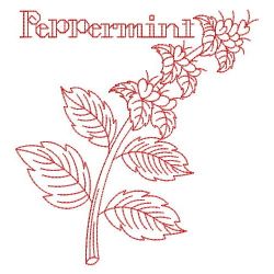 Redwork Kitchen Herbs 08(Sm) machine embroidery designs