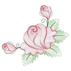 Rippled Heirloom Roses 02(Lg) machine embroidery designs