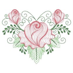 Rippled Heirloom Roses 04(Sm) machine embroidery designs