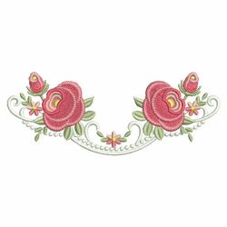 Heirloom Red Rose 05(Md) machine embroidery designs