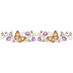 Colorful Butterfly Pillowcase Borders 05 machine embroidery designs