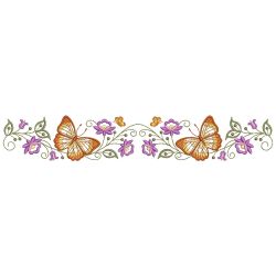 Colorful Butterfly Pillowcase Borders 05 machine embroidery designs