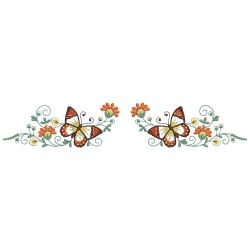 Colorful Butterfly Pillowcase Borders 06 machine embroidery designs