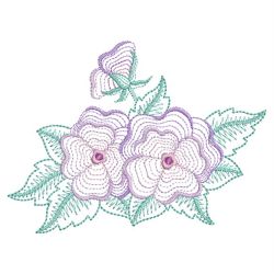Rippled Colorful Pansies 03(Lg) machine embroidery designs