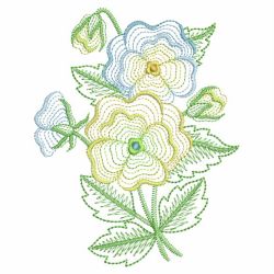 Rippled Colorful Pansies 07(Lg) machine embroidery designs