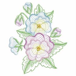 Rippled Colorful Pansies 08(Sm) machine embroidery designs