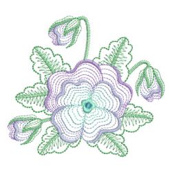 Rippled Colorful Pansies 12(Md) machine embroidery designs