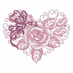 Sketched Roses and Butterfly 10 machine embroidery designs