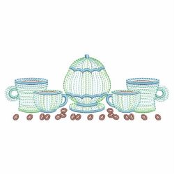 Rippled Coffee Time 03(Md) machine embroidery designs