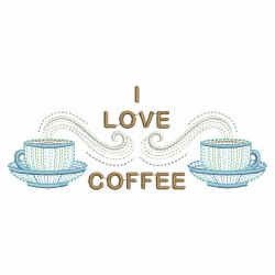 Rippled Coffee Time 04(Lg) machine embroidery designs