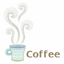 Rippled Coffee Time 10(Lg) machine embroidery designs