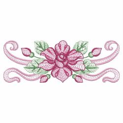 Rippled Heirloom Roses 02(Md) machine embroidery designs