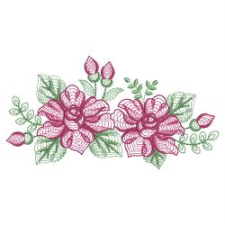 Rippled Heirloom Roses 04(Lg) machine embroidery designs