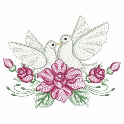 Rippled Heirloom Roses 05(Md) machine embroidery designs