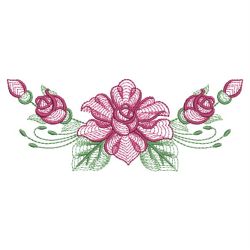 Rippled Heirloom Roses 06(Sm) machine embroidery designs