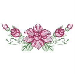 Rippled Heirloom Roses 06(Md) machine embroidery designs