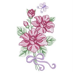 Rippled Heirloom Roses 10(Sm) machine embroidery designs