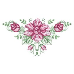 Rippled Heirloom Roses 11(Lg)