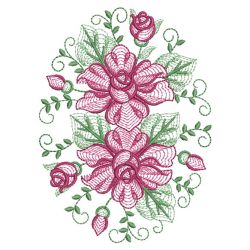 Rippled Heirloom Roses 13(Sm) machine embroidery designs